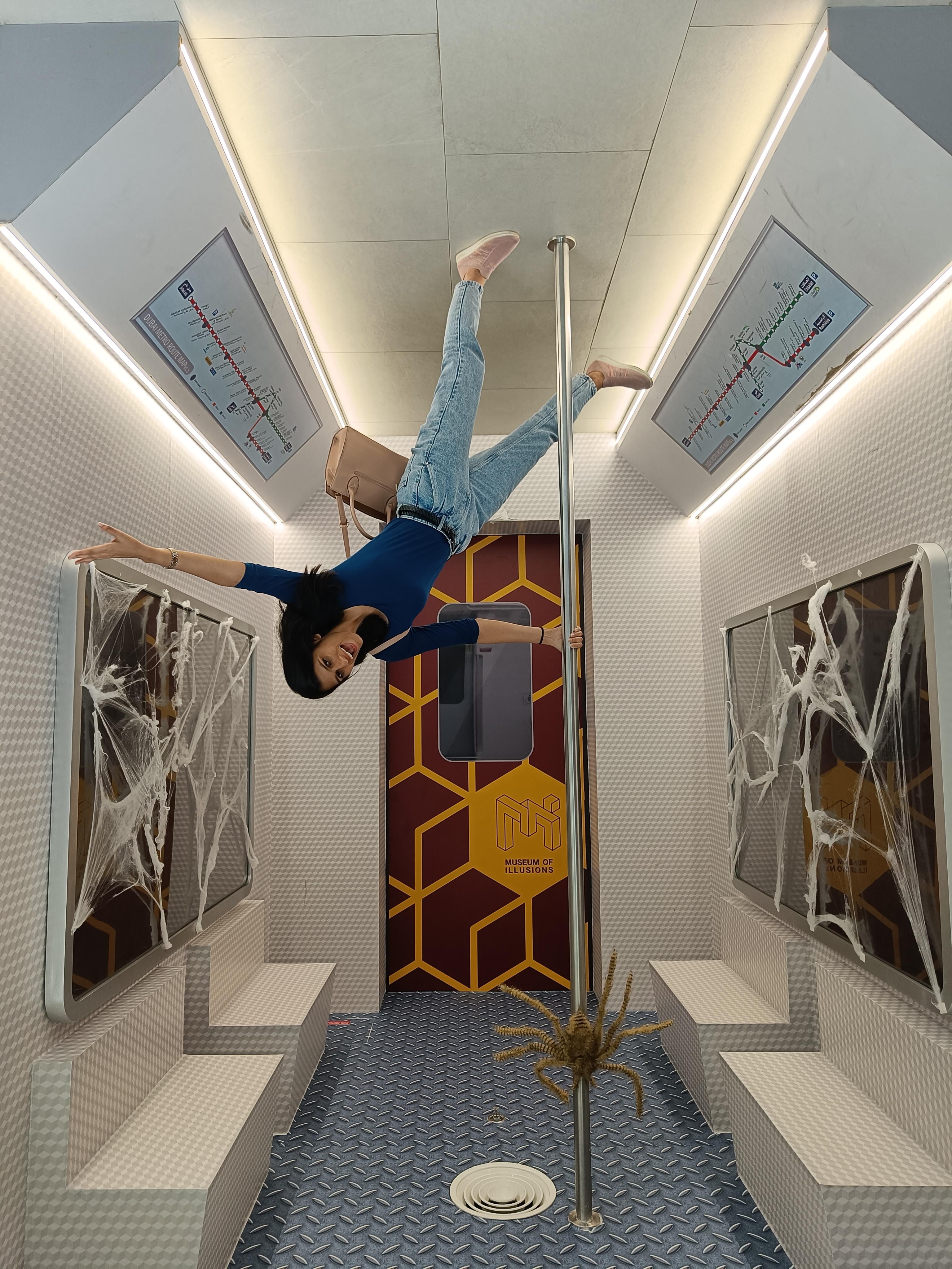 Museum of Illusions Dubai entrance with optical illusion displays - interactive visual experience attraction